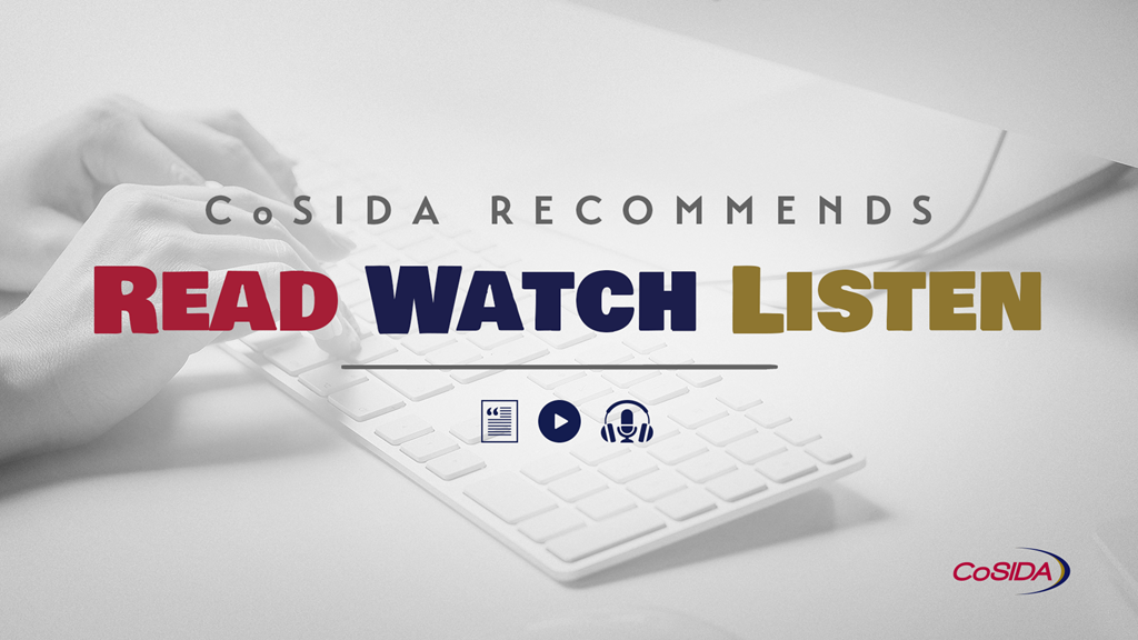 CoSIDA Recommends: Reads, Watches and Listens - March 23